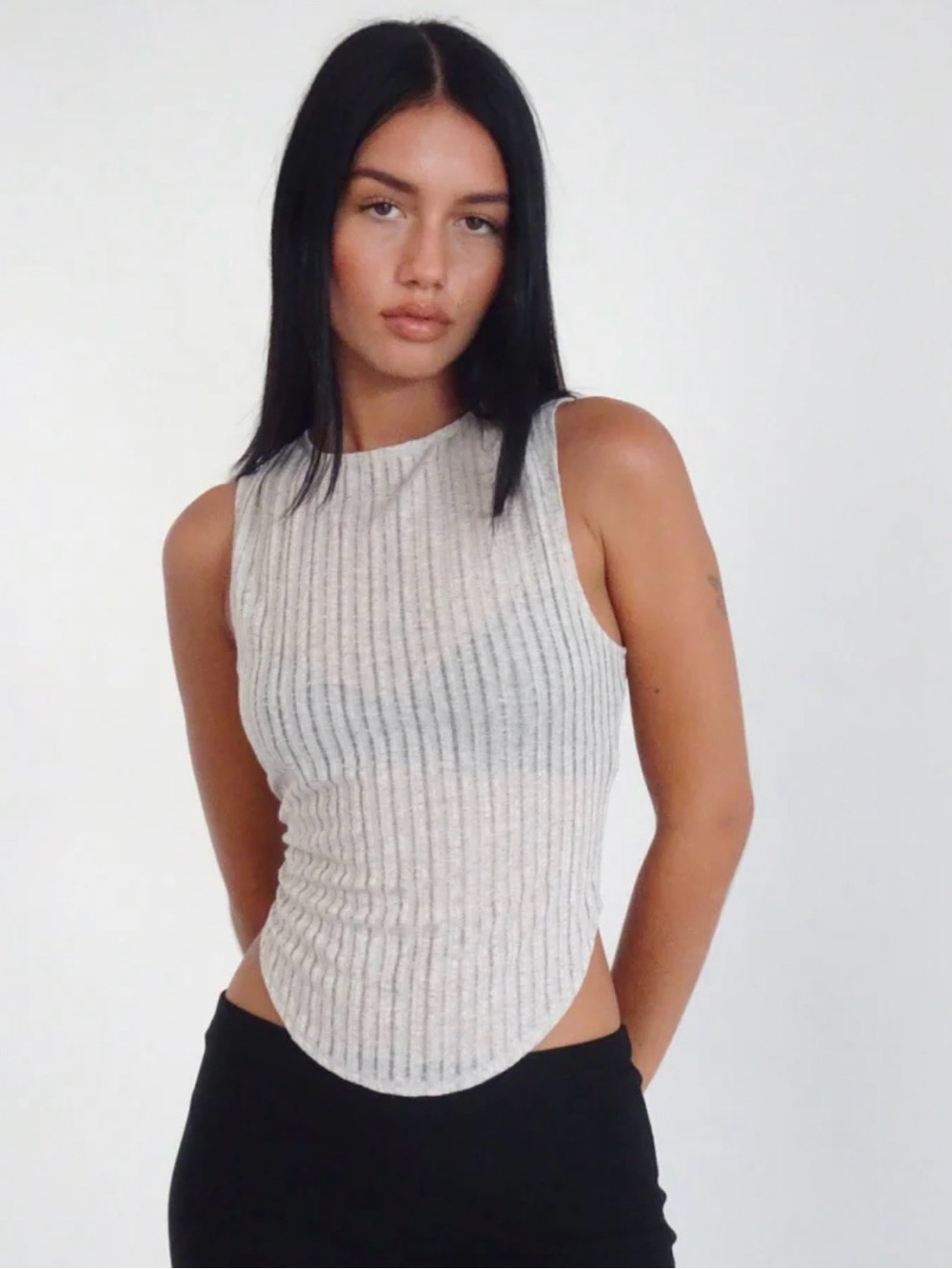 MOTEL Rocks Tyla Top in Oatmilk - Picture 2 of 6
